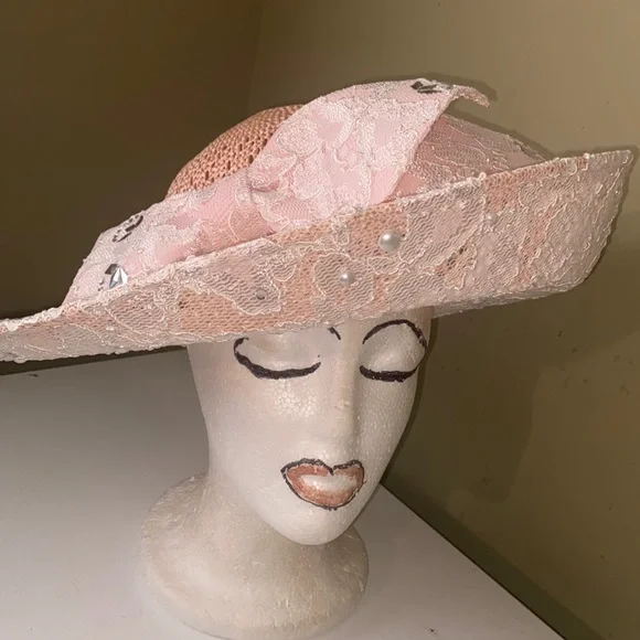 Pretty Natural Straw Hat by Mr. John MR JOHN - Natural Straw Wide brim Picture Hat with Feather  main image 2
